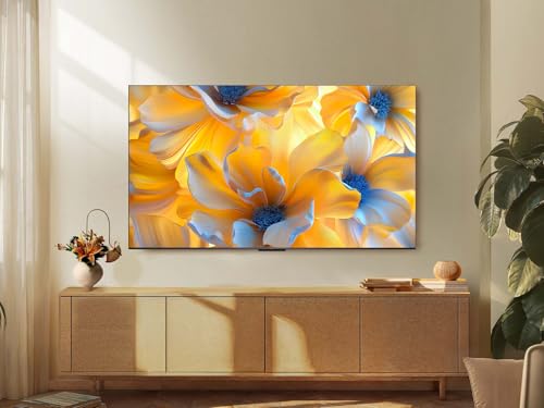 TCL 85Q6C QD-Mini LED TV, 4K HDR Premium 1000nits, Smart TV alimenté par Google (Dolby Vision IQ et Atmos, Panneau HVA Mat, système Audio Onkyo 2.1, Motion Clarity Pro 144Hz, Game Master)