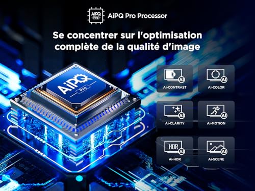 TCL 85Q6C QD-Mini LED TV, 4K HDR Premium 1000nits, Smart TV alimenté par Google (Dolby Vision IQ et Atmos, Panneau HVA Mat, système Audio Onkyo 2.1, Motion Clarity Pro 144Hz, Game Master)