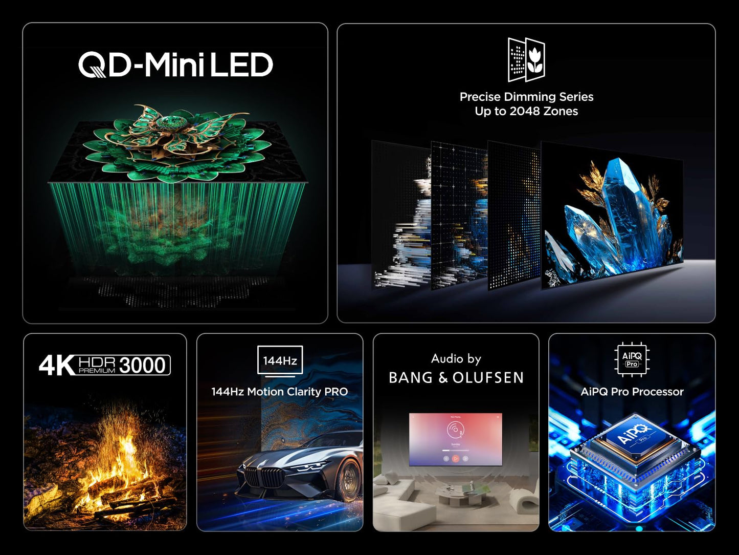 TCL TV 75C765 75'' 4K QD Mini LED 144hz Dolby Vision Dolby Atmos Google TV