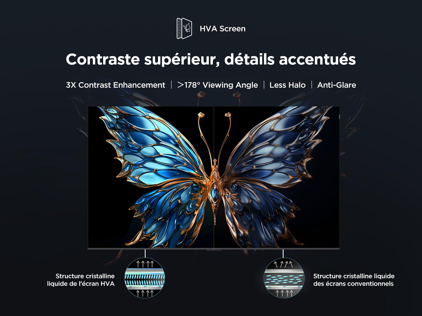 TCL 43V6C Smart TV LED Direct 43", HDR 4K, avec technologie Google TV (Dolby Audio, Motion Clarity, compatible avec Google Assistant et Alexa)