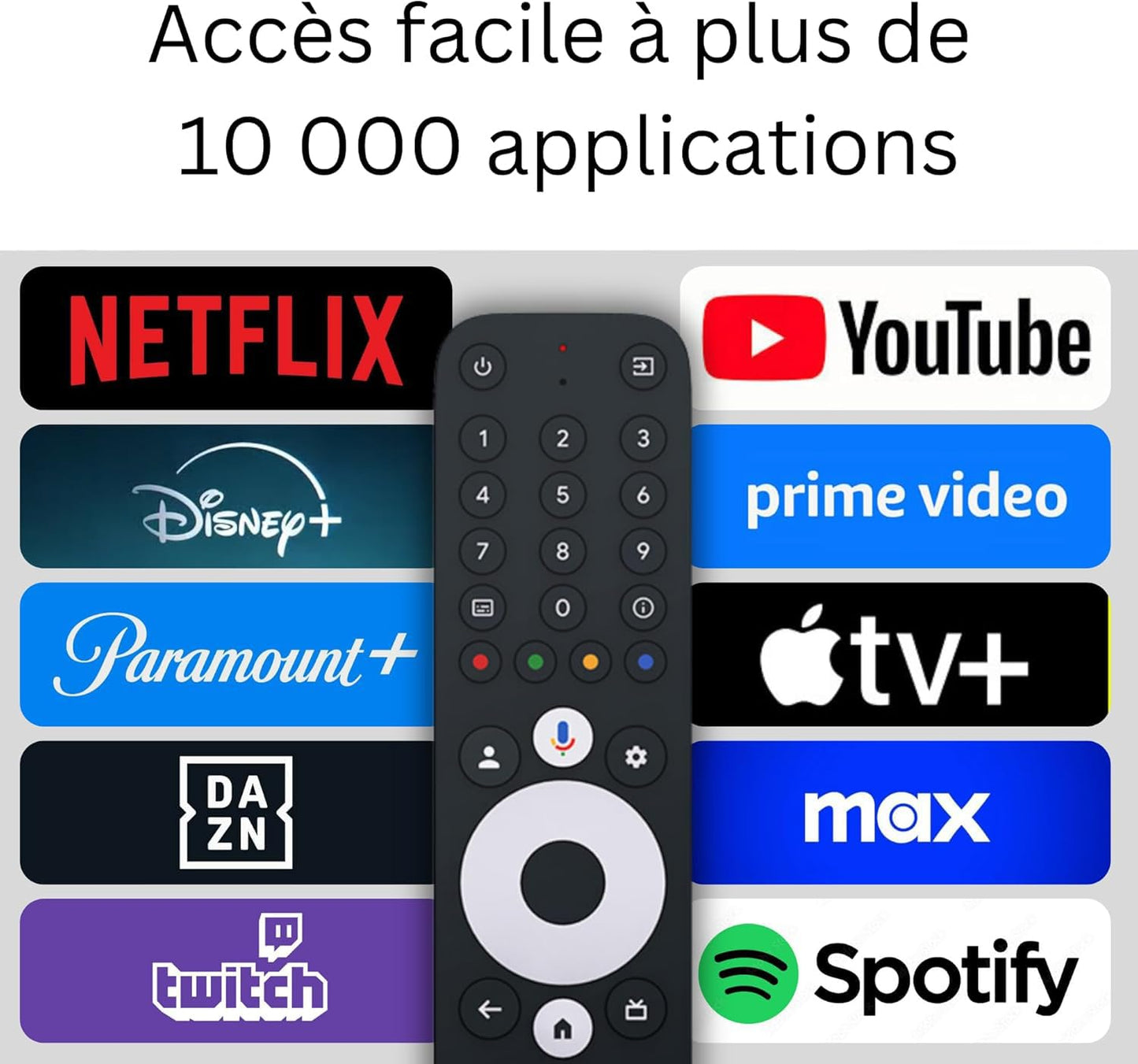 Streaming Box GX1 4K HDR10+ Google TV Player | Boîtier TV | Lecteur Multimédia | AI-Features | 4GB RAM | Wi-FI 6 LAN USB | Netflix, Youtube, Disney+ Support