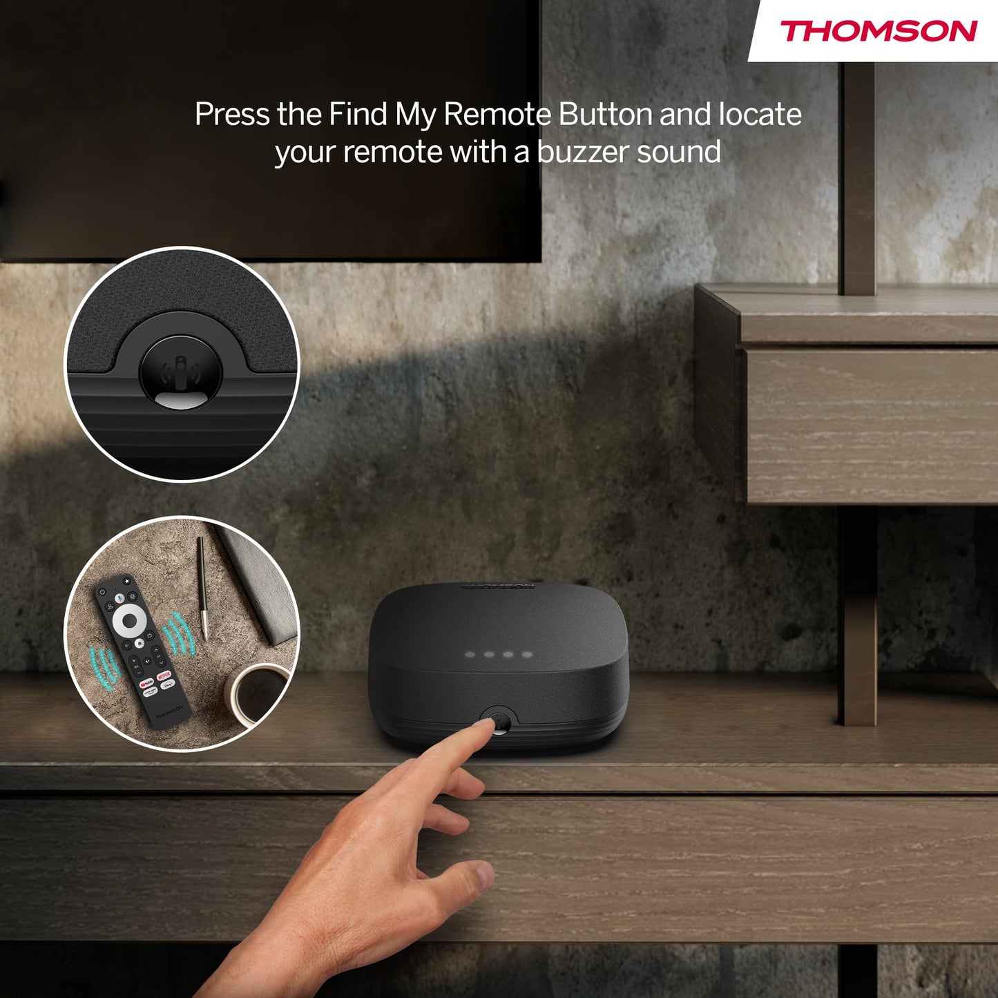 THOMSON Streaming Box Plus 270, Google TV, 4K UHD, Commande vocale, Google Cast, Netflix, Disney+, Wi-FI, Bloc d’Alimentation à Prises Multiples, 3 GB RAM, 32 GB Stockage