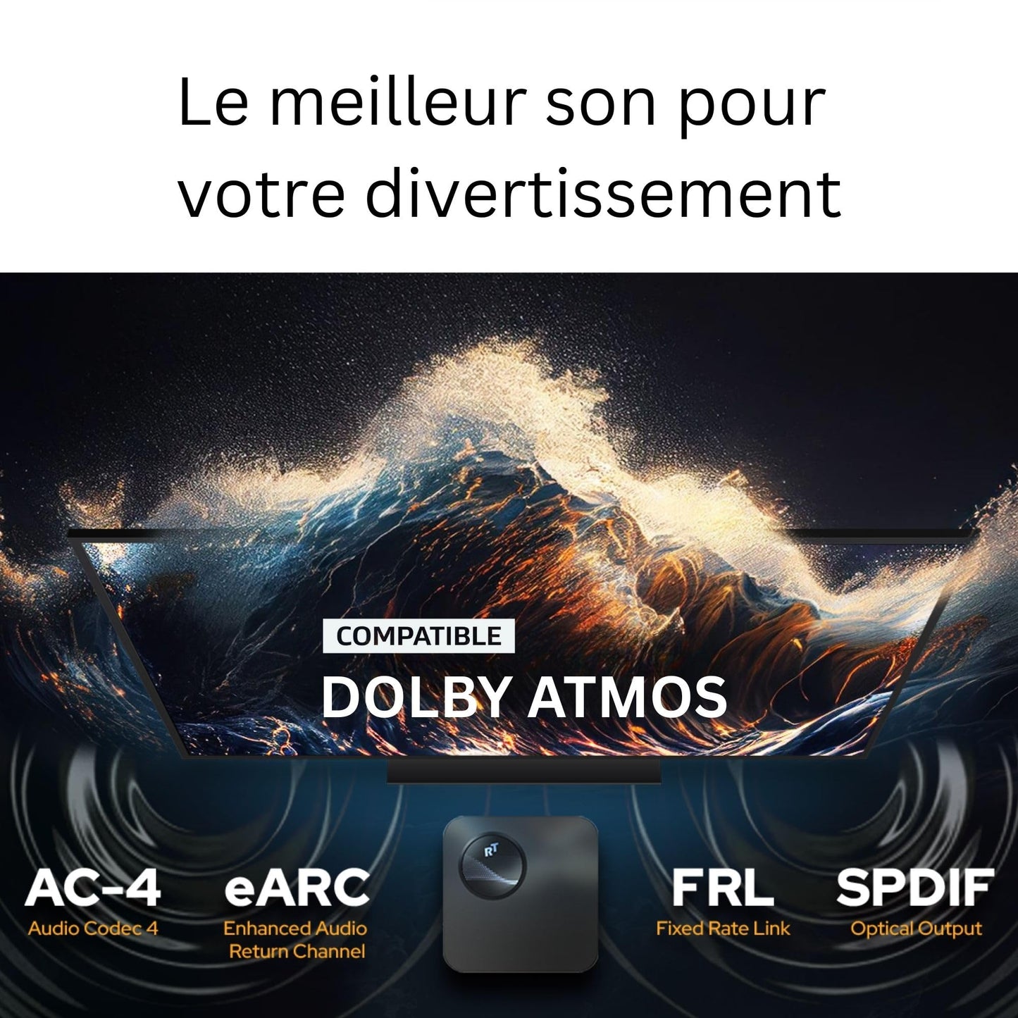 Streaming Box GX1 4K HDR10+ Google TV Player | Boîtier TV | Lecteur Multimédia | AI-Features | 4GB RAM | Wi-FI 6 LAN USB | Netflix, Youtube, Disney+ Support