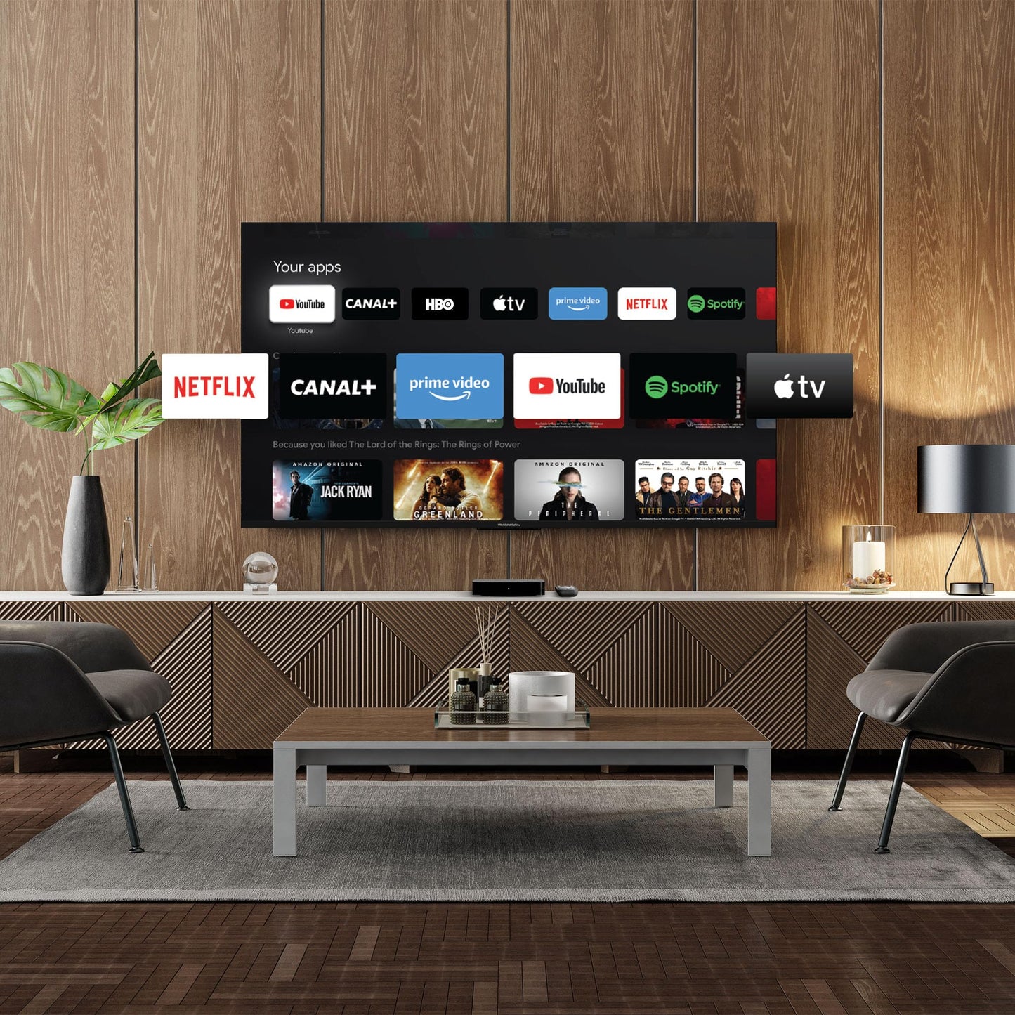 THOMSON Streaming Box 240, Google TV, 4K UHD, Commande vocale, Google Cast, Dolby Atmos, Dolby Digital Plus, Bluetooth 5.0, HDMI 2.1, HDR10, Wi-FI, 2 GB RAM, 8 GB Stockage