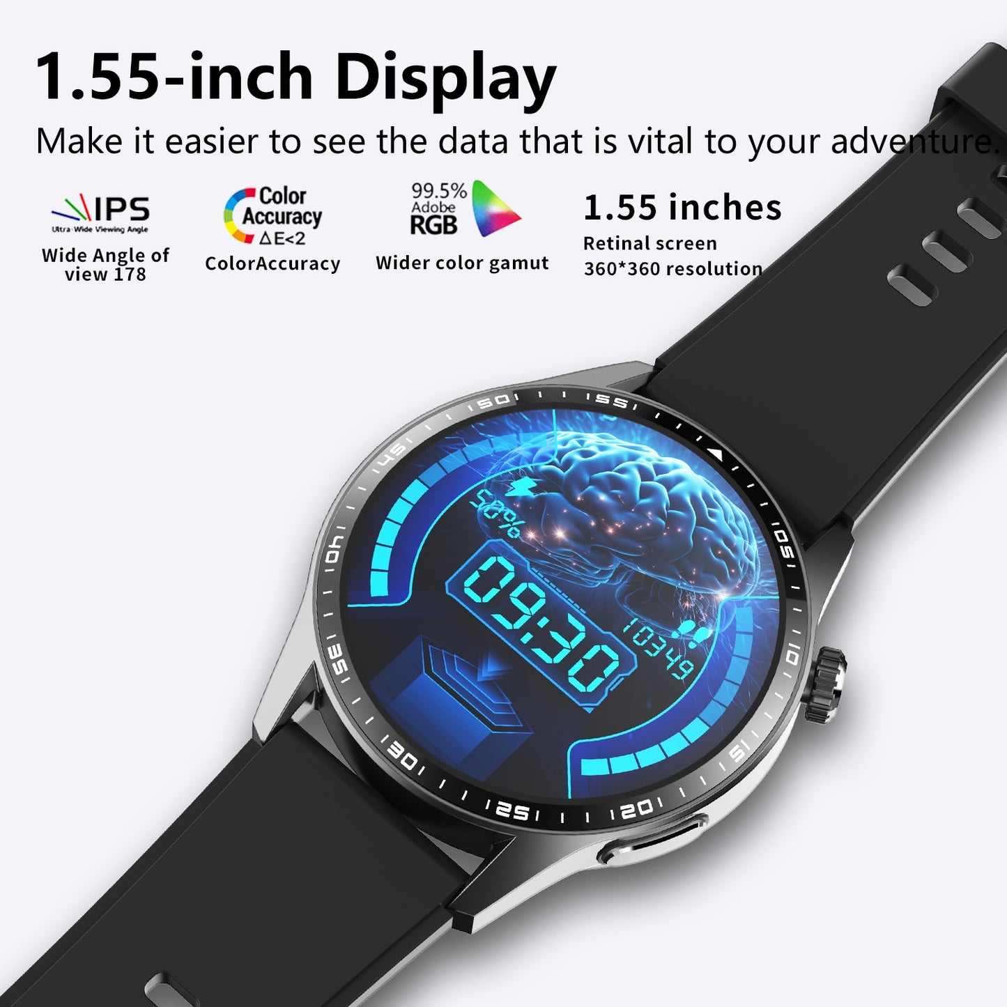 Healthy Blood Oxygen Smart Watch Men ECG+PPG Precise Body Temperature Heart Rate Monitor Smartwatch HRV Blood Pressure Watches-3